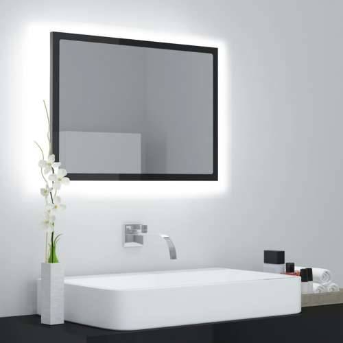 LED kupaonsko ogledalo visoki sjaj crno 60x8,5x37 cm akrilno Cijena
