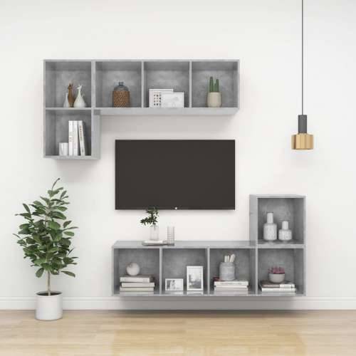 Zidni TV ormarić boja betona 37x37x142,5 cm konstruirano drvo - Beton siva 1 142.5 cm Cijena