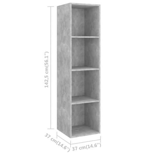 Zidni TV ormarić boja betona 37x37x142,5 cm konstruirano drvo - Beton siva 1 142.5 cm Cijena