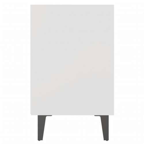 Noćni ormarići s metalnim nogama 2 kom bijeli 40 x 30 x 50 cm - Bijela 2 Cijena