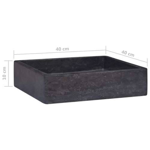 Lavabo - Umivaonik crni 40 x 40 x 10 cm mramorni - Crna Cijena