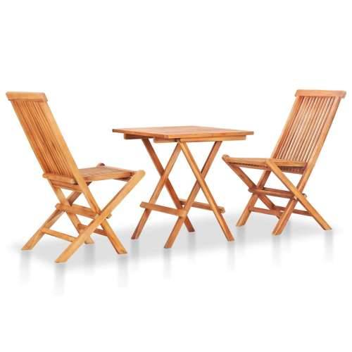 3-dijelni bistro set s kraljevsko plavim jastucima od tikovine - Kraljevski plava 3 Cijena