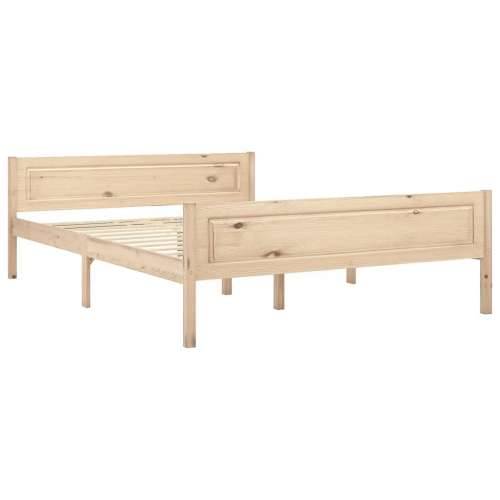 Okvir za krevet od masivne borovine 120 x 200 cm - Smeđa 120 x 200 cm Cijena