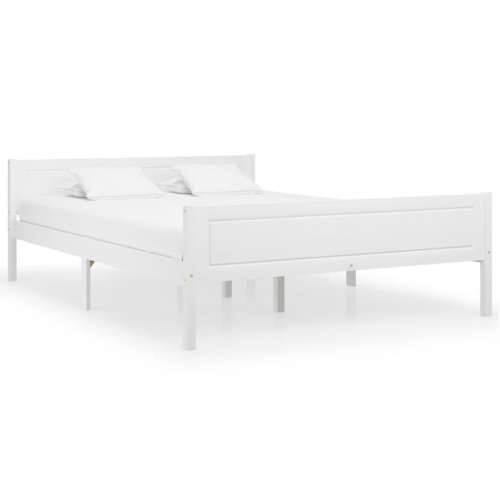 Okvir za krevet od masivne borovine bijeli 120 x 200 cm - Bijela 120 x 200 cm Cijena