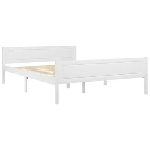 Okvir za krevet od masivne borovine bijeli 120 x 200 cm - Bijela 120 x 200 cm Cijena