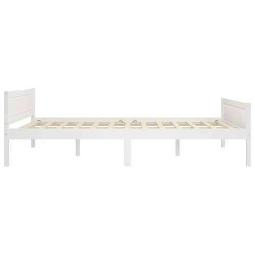 Okvir za krevet od masivne borovine bijeli 120 x 200 cm - Bijela 120 x 200 cm Cijena