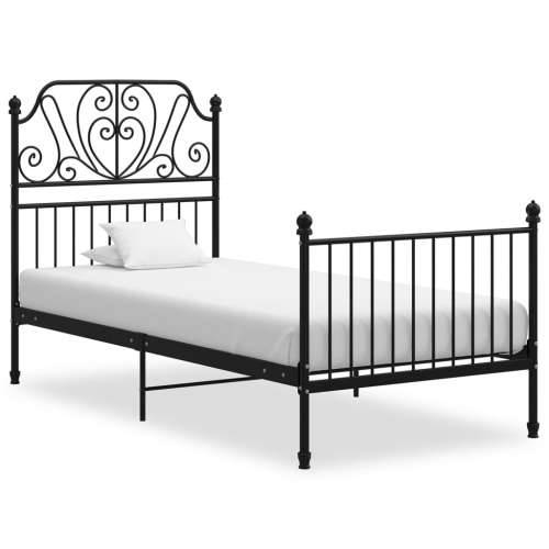 Okvir za krevet crni metalni 90 x 200 cm  - Crna 90 x 200 cm Cijena