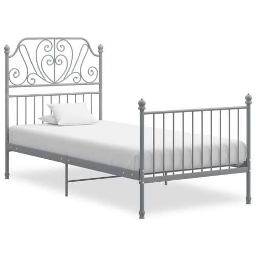 Okvir za krevet sivi metalni 90 x 200 cm Siva 90 x 200 cm Cijena
