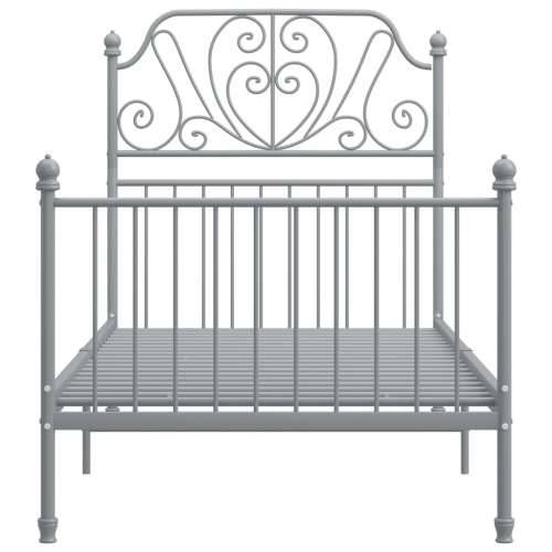 Okvir za krevet sivi metalni 90 x 200 cm Siva 90 x 200 cm Cijena