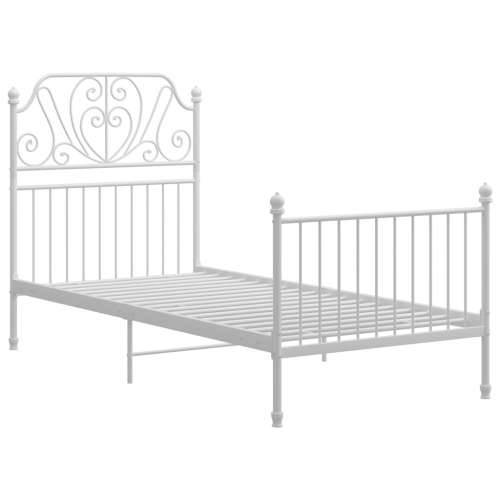 Okvir za krevet bijeli metalni 100 x 200 cm - Bijela 100 x 200 cm Cijena