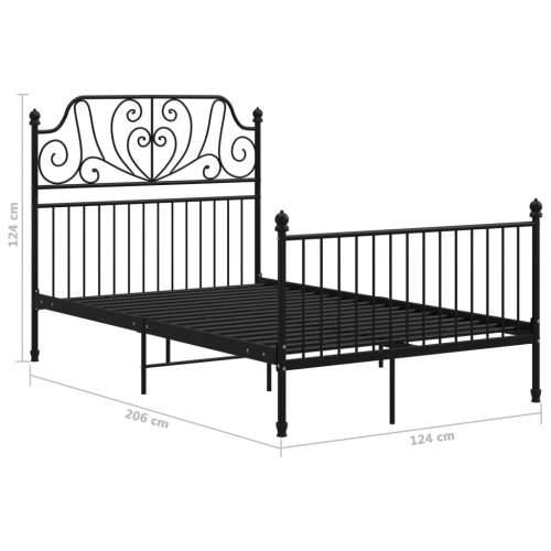 Okvir za krevet crni metalni 120 x 200 cm - Crna 120 x 200 cm Cijena