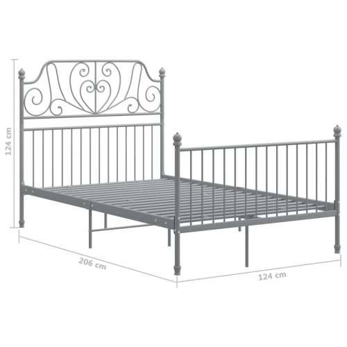 Okvir za krevet sivi metalni 120 x 200 cm - Siva 120 x 200 cm Cijena