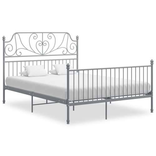 Okvir za krevet sivi metalni 160 x 200 cm - Siva 160 x 200 cm Cijena
