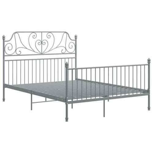 Okvir za krevet sivi metalni 160 x 200 cm - Siva 160 x 200 cm Cijena
