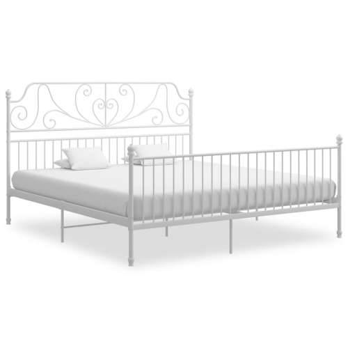 Okvir za krevet bijeli metalni 200 x 200 cm - Bijela 200 x 200 cm Cijena