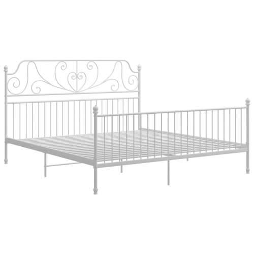Okvir za krevet bijeli metalni 200 x 200 cm - Bijela 200 x 200 cm Cijena