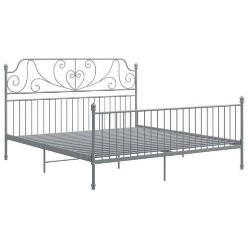 Okvir za krevet sivi metalni 200 x 200 cm - Siva 200 x 200 cm Cijena