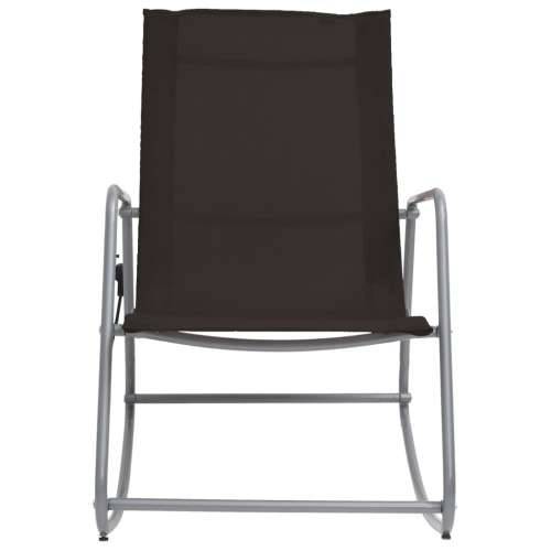 Vrtna stolica za ljuljanje crna 95 x 54 x 85 cm od tekstilena Cijena