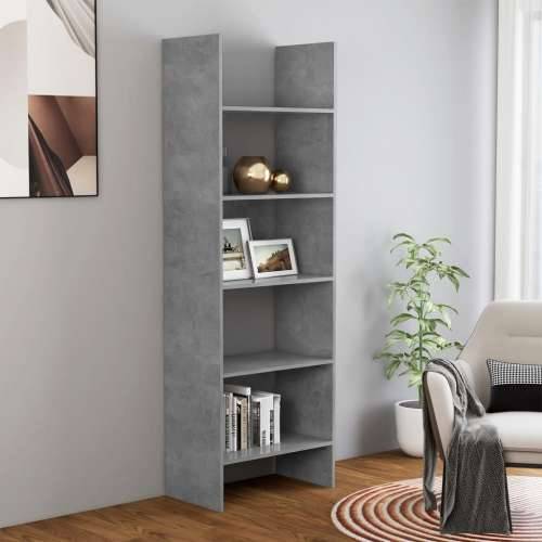 Ormarić za knjige boja betona 60x35x180 cm konstruirano drvo - Beton siva 1 Cijena