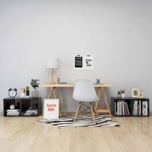 TV ormarići 4 kom sjajni crni 37 x 35 x 37 cm konstruirano drvo - visoko sjajno crna 4 Cijena