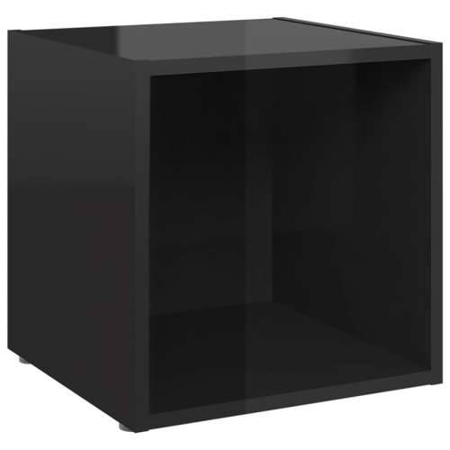 TV ormarići 4 kom sjajni crni 37 x 35 x 37 cm konstruirano drvo - visoko sjajno crna 4 Cijena