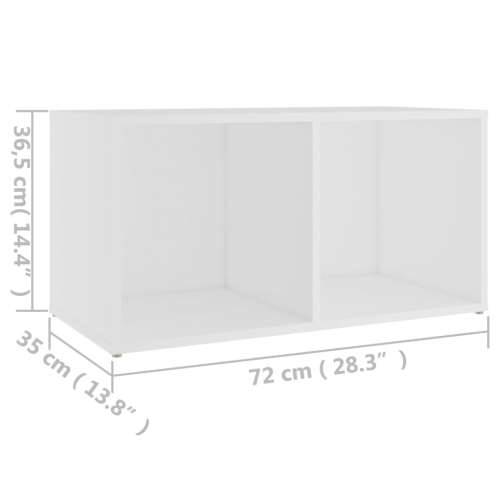 TV ormarić bijeli 72 x 35 x 36,5 cm od konstruiranog drva - Bijela 1 36.5 cm 72 cm Cijena