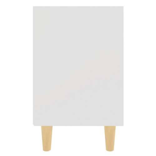 Noćni ormarići s drvenim nogama 2 kom bijeli 40 x 30 x 50 cm - Bijela 2 Cijena