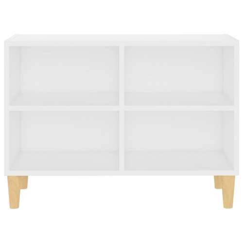 TV ormarić s nogama od masivnog drva bijeli 69,5 x 30 x 50 cm - Bijela 1 69.5 cm Cijena