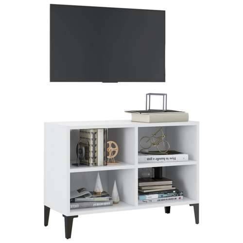 TV ormarić s metalnim nogama bijeli 69,5 x 30 x 50 cm - Bijela 1 69.5 cm Cijena