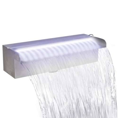 Pravokutna fontana za bazen s LED svjetlom nehrđajući čelik 30 cm Cijena