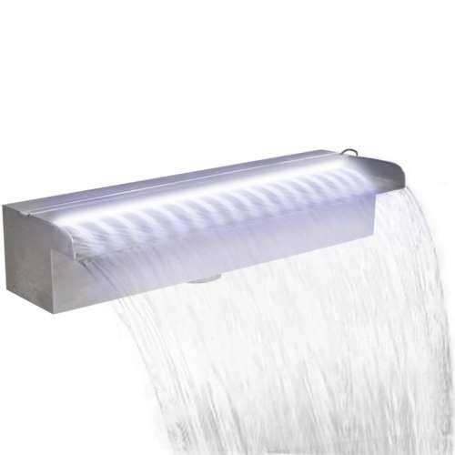 Pravokutna fontana za bazen s vodopadom LED nehrđajući čelik 45 cm Cijena