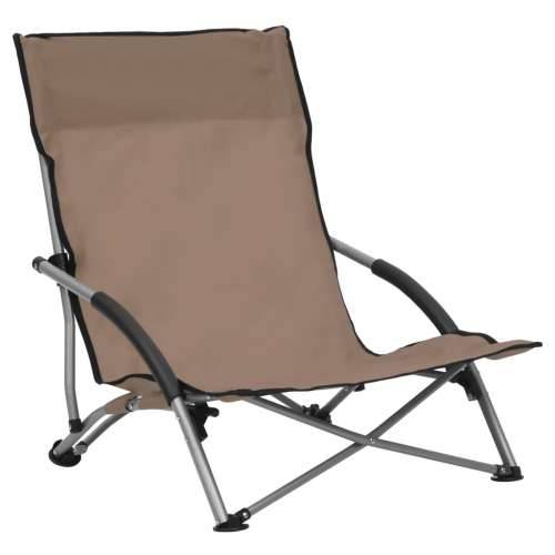 Sklopive stolice za plažu od tkanine 2 kom smeđe-sive Cijena