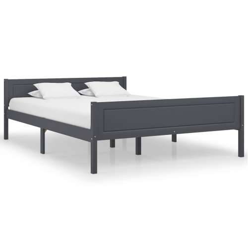 Okvir za krevet od masivne borovine sivi 120 x 200 cm - Siva 120 x 200 cm Cijena