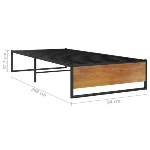 Okvir za krevet crni metalni 90 x 200 cm 90 x 200 cm Cijena