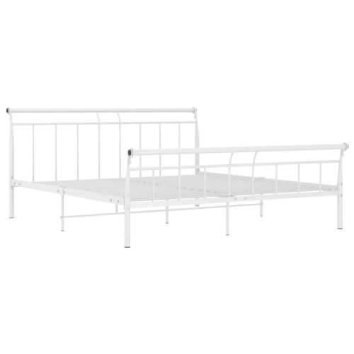 Okvir za krevet bijeli metalni 160 x 200 cm - Bijela 160 x 200 cm Cijena