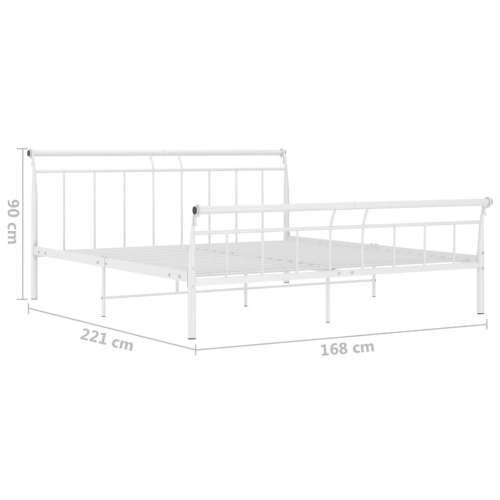 Okvir za krevet bijeli metalni 160 x 200 cm - Bijela 160 x 200 cm Cijena