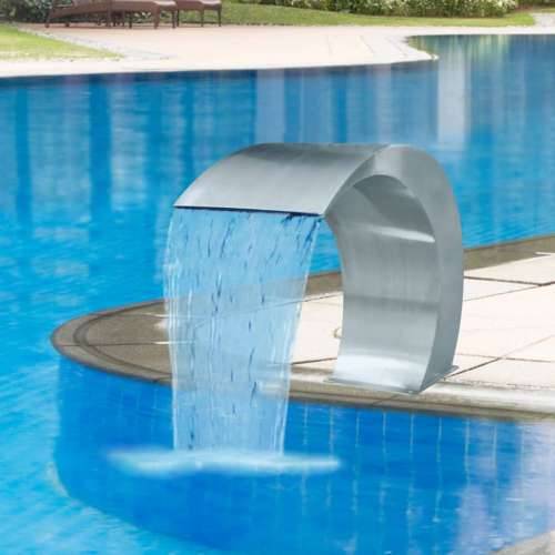 Vrtna fontana s vodopadom za bazen od nehrđajućeg čelika 45x30x60 cm Cijena
