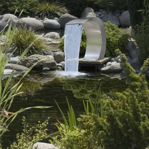 Vrtna fontana s vodopadom za bazen od nehrđajućeg čelika 45x30x60 cm Cijena
