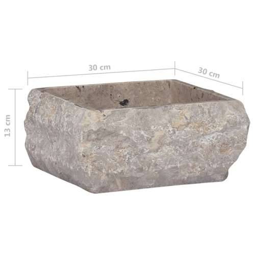 Lavabo - Umivaonik sivi 30 x 30 x 13 cm mramorni - Siva Cijena