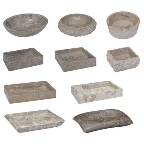 Lavabo - Umivaonik sivi 30 x 30 x 13 cm mramorni - Siva Cijena