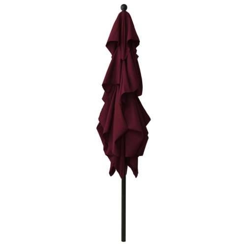 Vrtni suncobran s 3 razine i aluminijskim stupom 2,5x2,5m bordo - Bordo crvena 2.5 x 2.5 m 1 Cijena