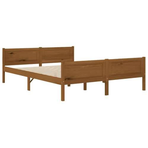 Okvir za krevet od masivne borovine boja meda 160 x 200 cm - boja meda 160 x 200 cm Cijena