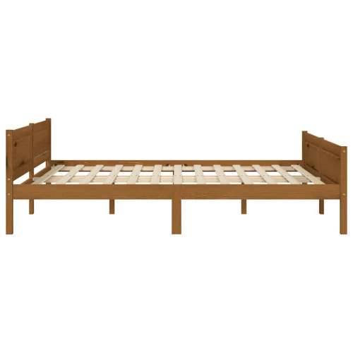 Okvir za krevet od masivne borovine boja meda 160 x 200 cm - boja meda 160 x 200 cm Cijena