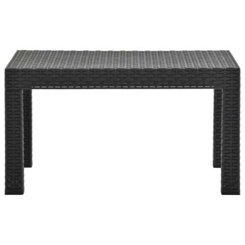 3-dijelna vrtna garnitura s jastucima PP ratan antracit - 2x armchais + table 1 Cijena