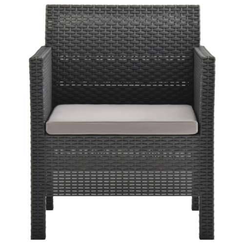 4-dijelna vrtna garnitura s jastucima PP ratan antracit - 2x armchais + 2-seater + table 1 Cijena