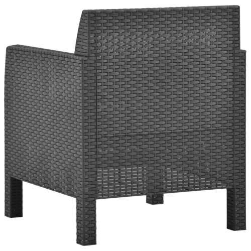 4-dijelna vrtna garnitura s jastucima PP ratan antracit - 2x armchais + 3-seater + table 1 Cijena