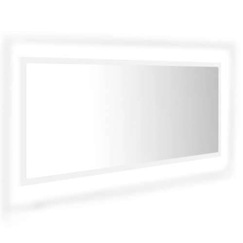 LED kupaonsko ogledalo bijelo 100x8,5x37 cm akrilno Cijena