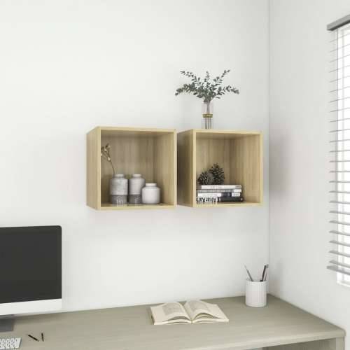 Zidni ormarići 2 kom boja hrasta 37x37x37 cm konstruirano drvo - sonoma hrast 2 1 Cijena