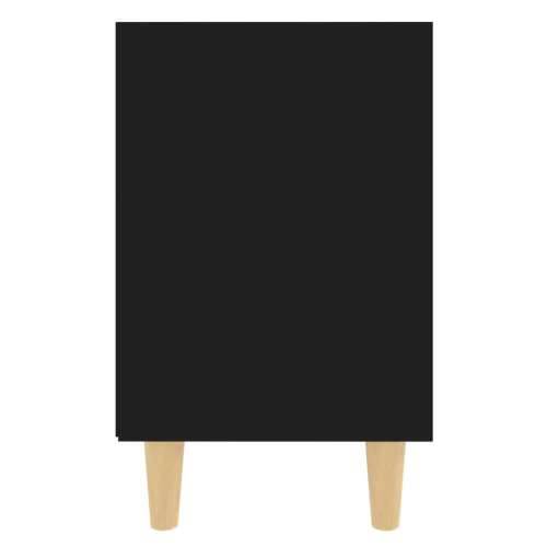 Noćni ormarići s nogama od masivnog drva 2 kom crni 40x30x50 cm - Crna 2 Cijena