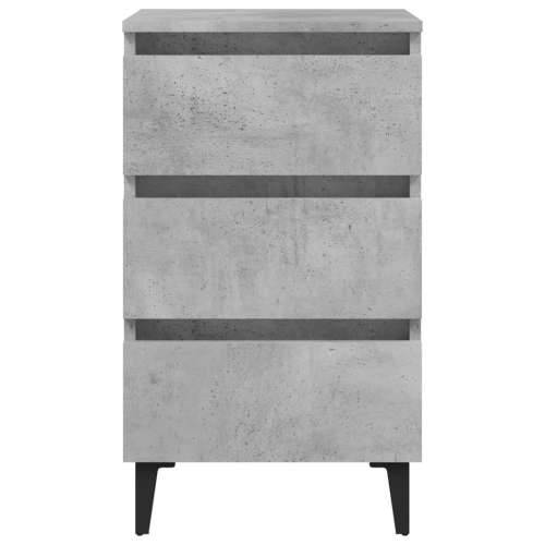 Noćni ormarić s metalnim nogama boja betona 40 x 35 x 69 cm - Beton siva 1 Cijena